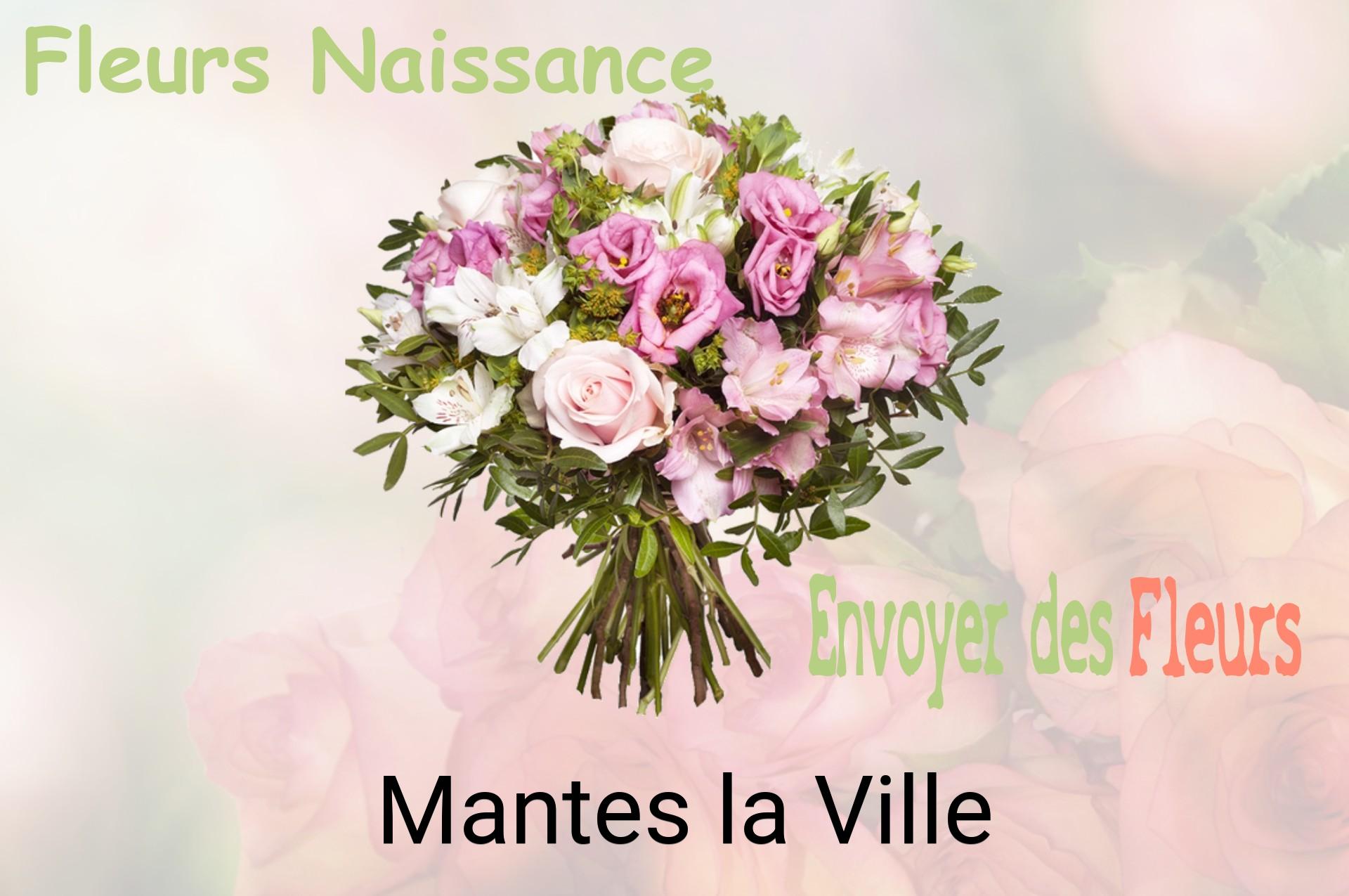 Bouquet de fleurs de naissance livré à Mantes-la-Ville
